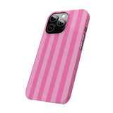 Pink Striped Slim iPhone Case