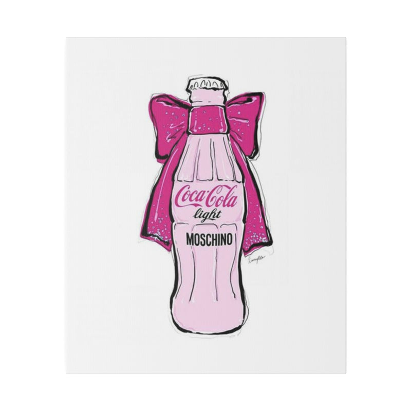 Pink Coke Coquette Matte Canvas, Stretched