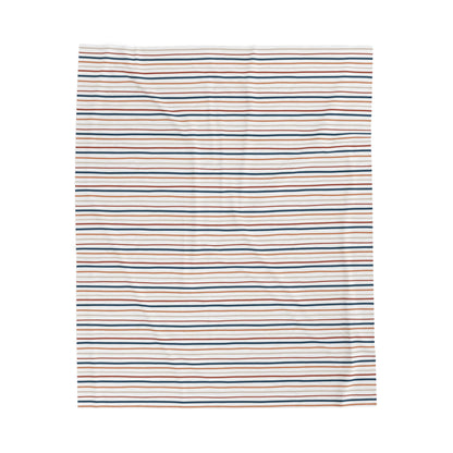 Boho Stripes Velveteen Plush Blanket
