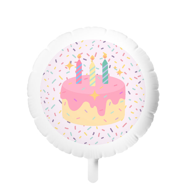 Pink Birthday Sprinkles Mylar Helium 22" Balloon