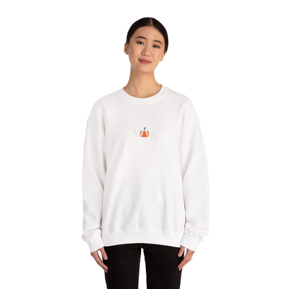 Coquette Pumpkin Embroidered Crewneck Sweatshirt