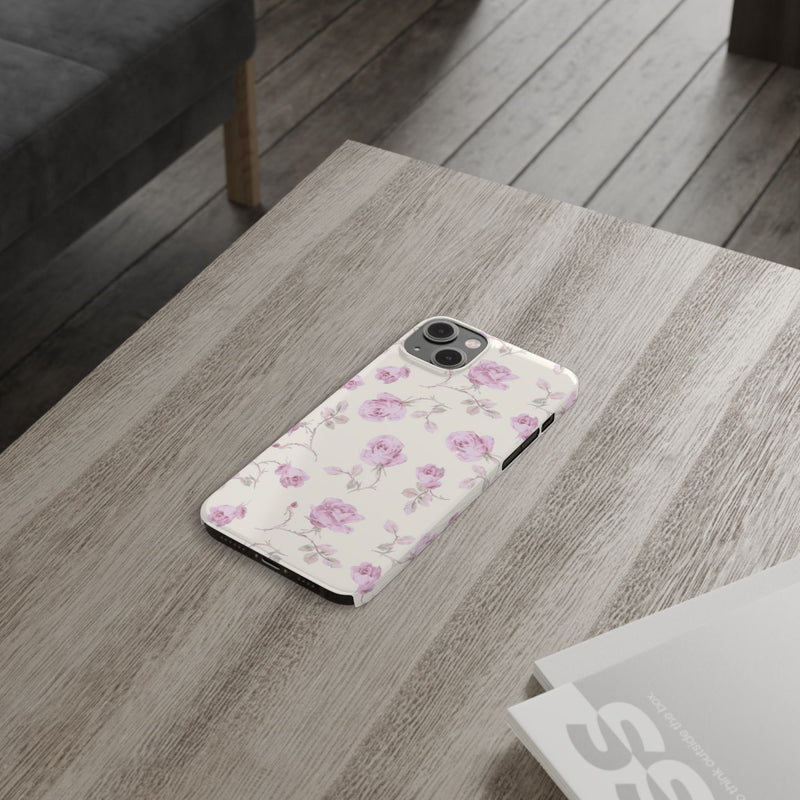 Lavender Rose Slim iPhone Case