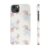 Rosa Beaux Blue Slim iPhone Case