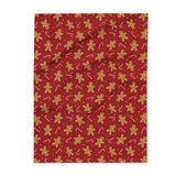 Gingerbread Man Red Arctic Fleece Blanket