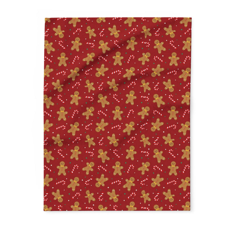 Gingerbread Man Red Arctic Fleece Blanket