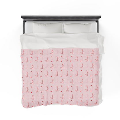 Love Silk Velveteen Plush Blanket