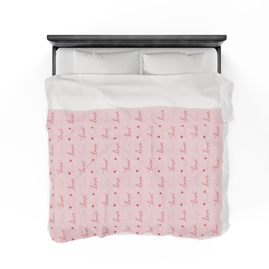 Love Silk Velveteen Plush Blanket