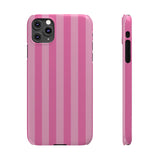 Pink Striped Slim iPhone Case