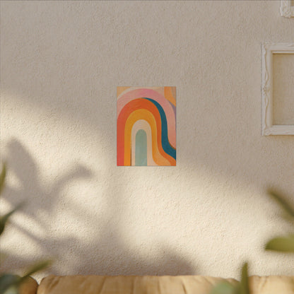 Retro Rainbow Arched Matte Canvas — Stretched Wall Art
