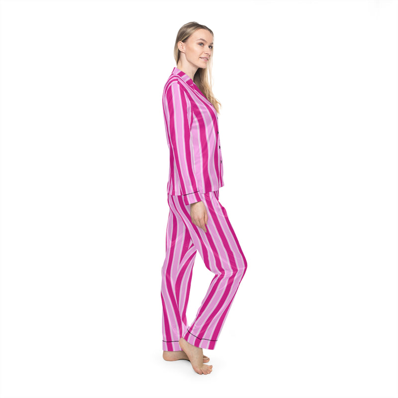 Think Pink Satin Pajama Set