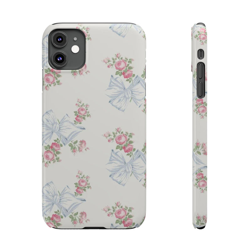 Rosa Beaux Blue Slim iPhone Case