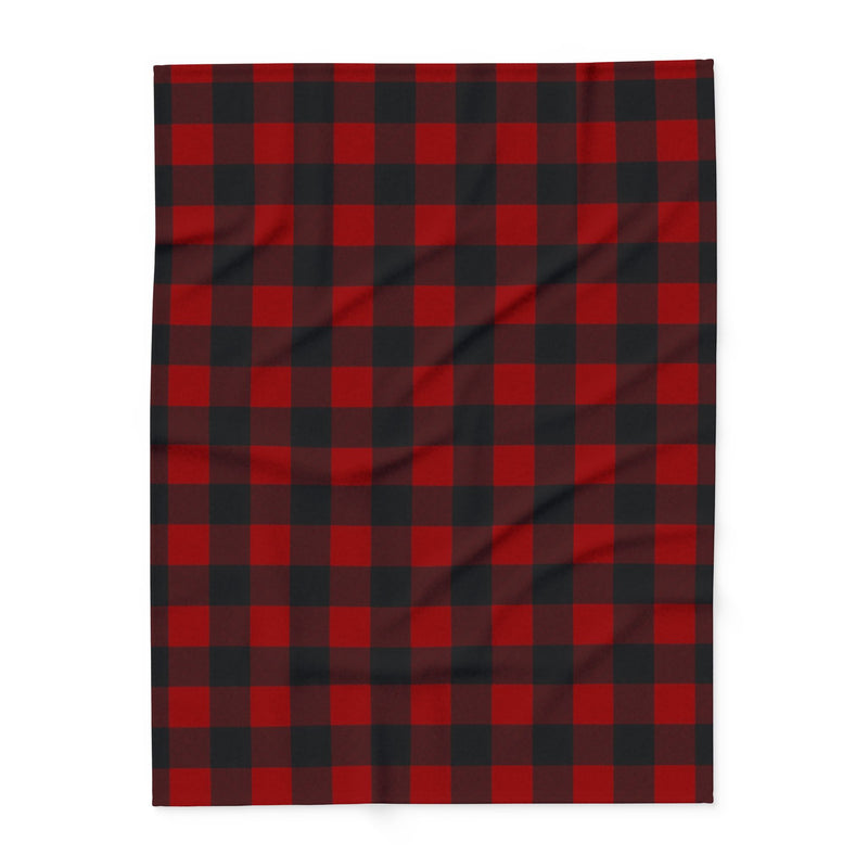 Red and Black Plaid Arctic Fleece Blanket