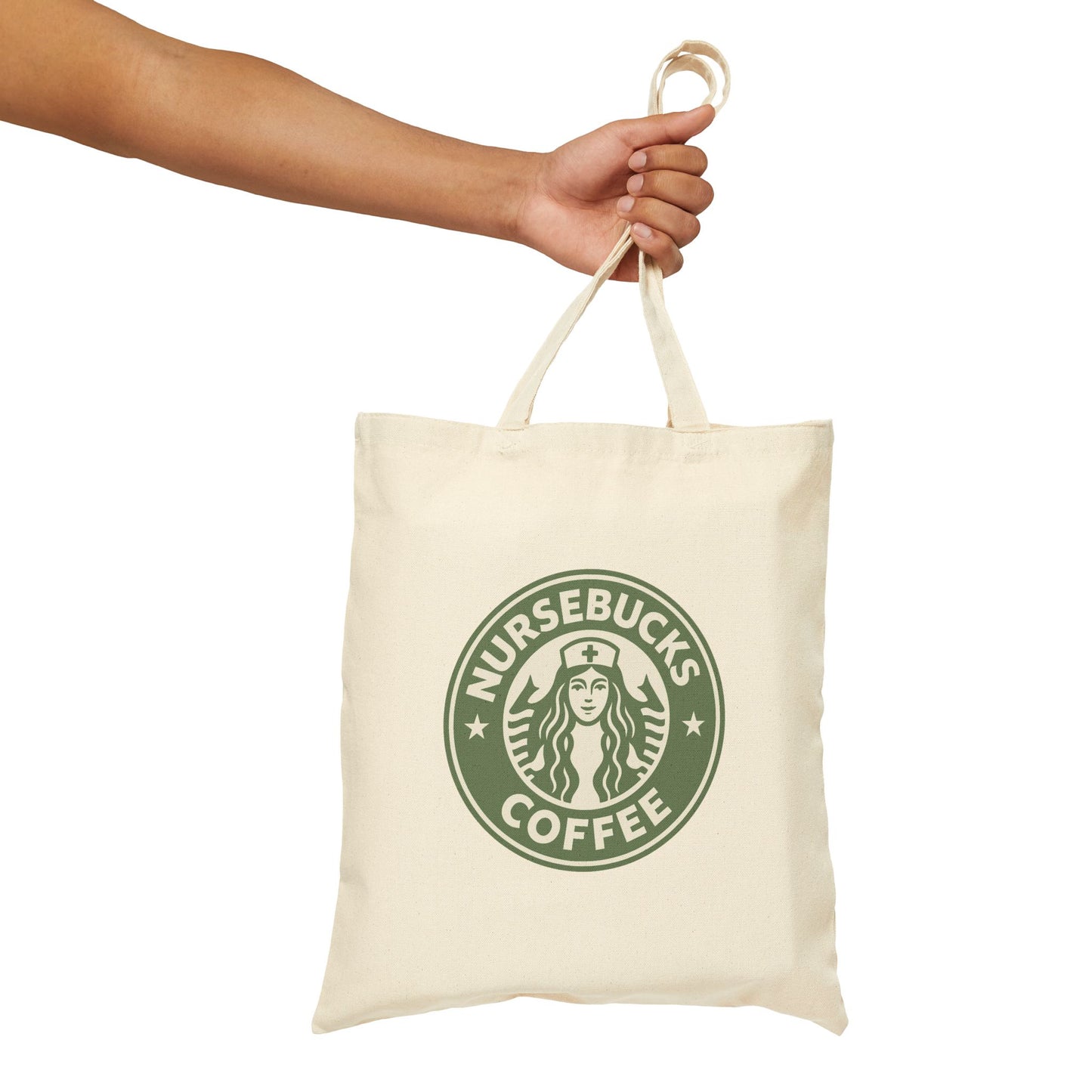 Nursebucks Coffee Cotton Canvas Tote Bag