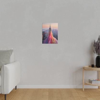 Pastel Empire State Matte Canvas, Stretched