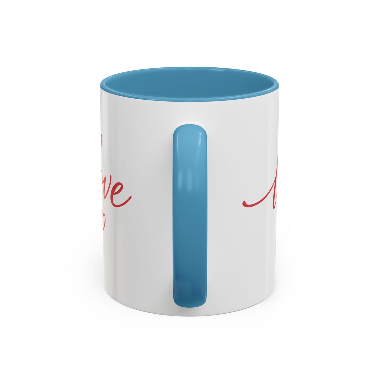 Love Script Accent Coffee Mug – Romantic Heart 11/15oz