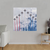 Red White and Blue Planes Matte Canvas, Stretched