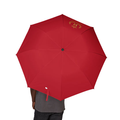 The Regent Collection Semi-Automatic Foldable Luxury Umbrella Red
