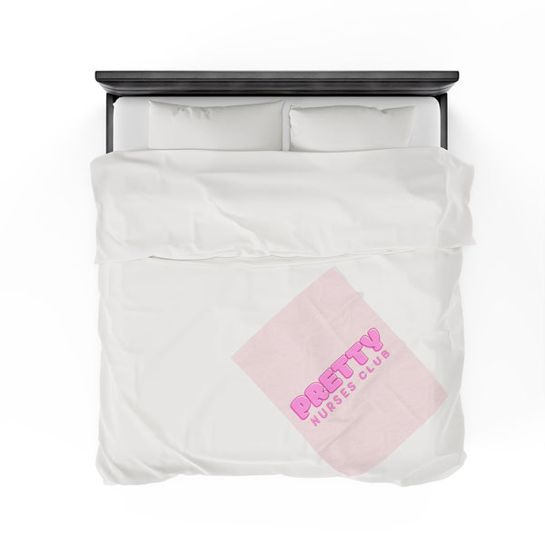 Pretty Nurses Club Pink Velveteen Plush Blanket