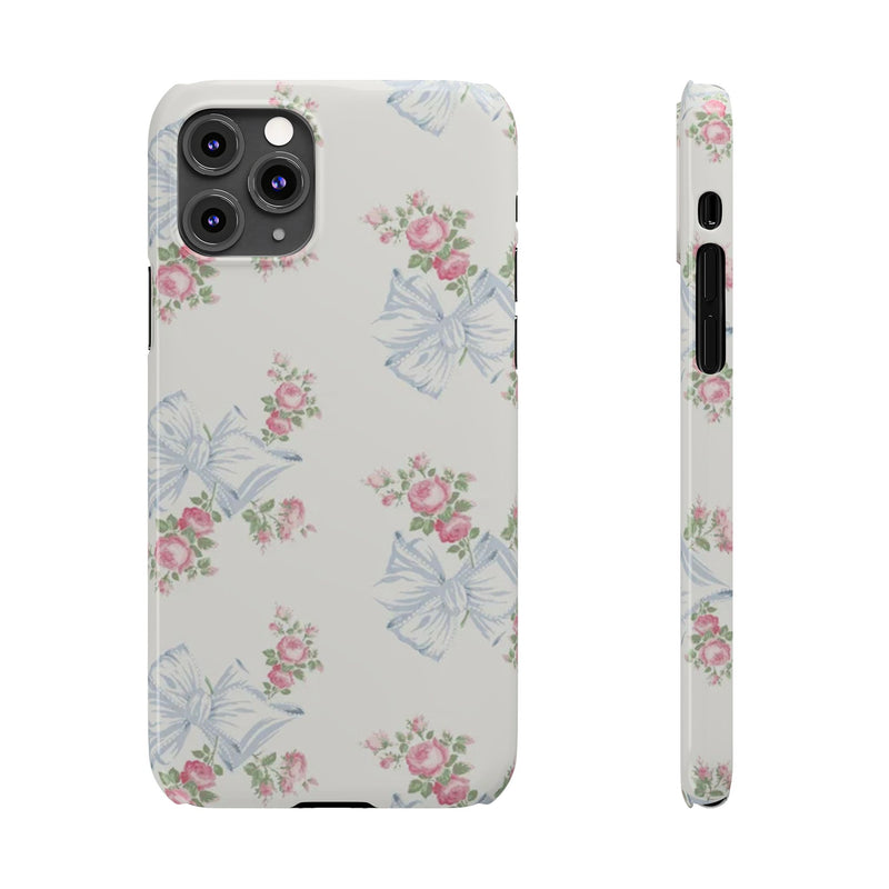 Rosa Beaux Blue Slim iPhone Case