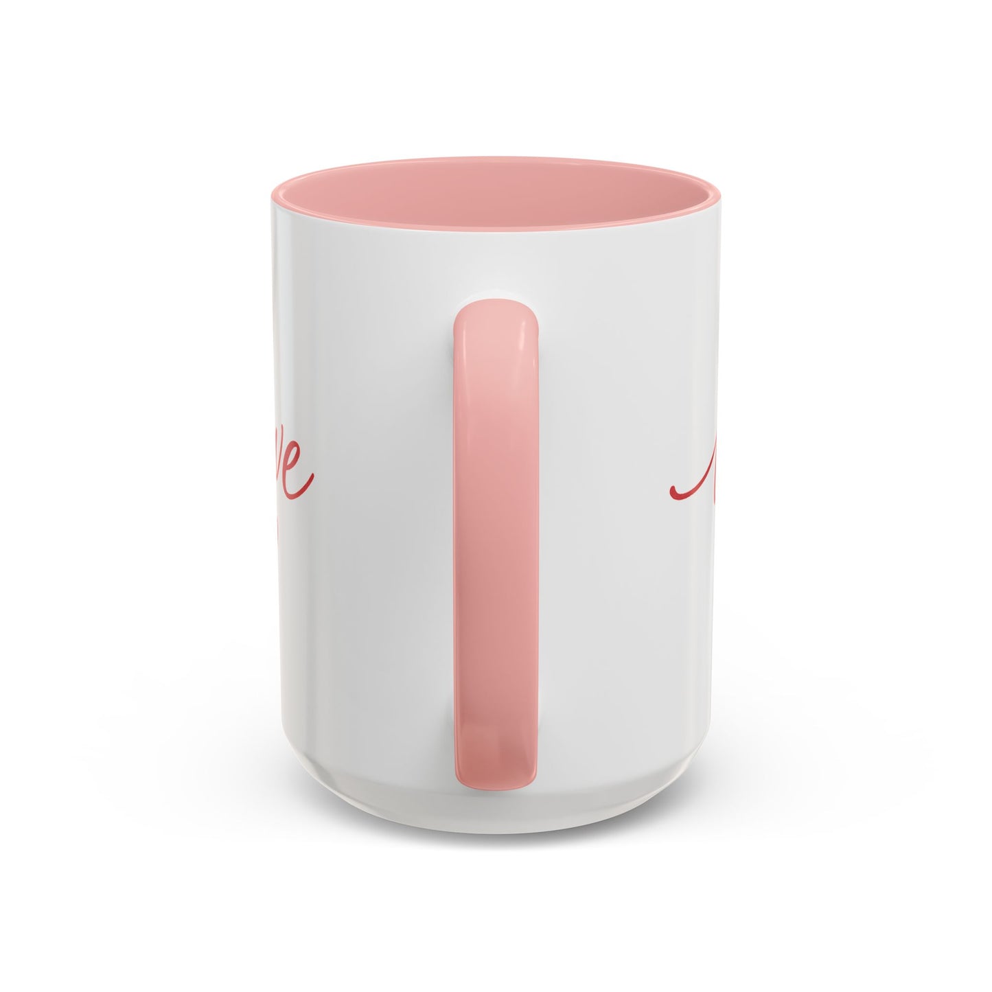 Love Script Accent Coffee Mug – Romantic Heart 11/15oz