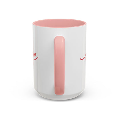 Love Script Accent Coffee Mug – Romantic Heart 11/15oz