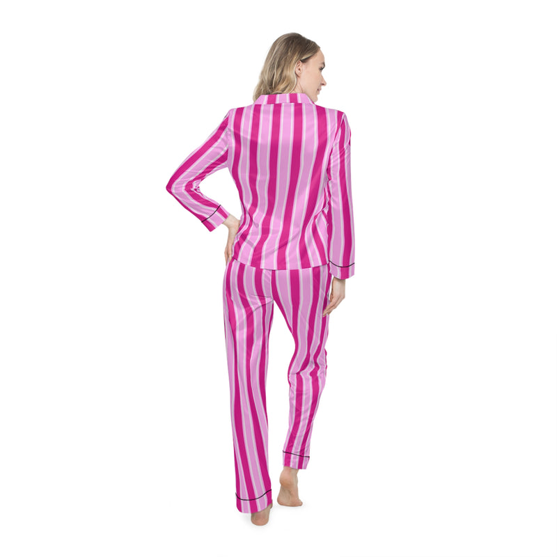 Think Pink Satin Pajama Set