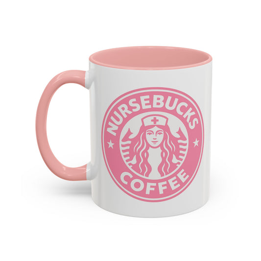 Nursebucks Coffee Pink Accent Mug (11, 15 oz)