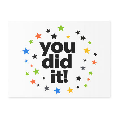 Yard Sign — "You Did It!" Celebration Star Graduation Sign