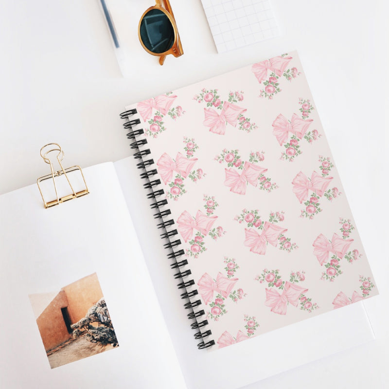 Rosa Beaux Pink Spiral Notebook - Ruled Line