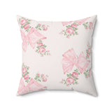 Rosa Beaux Pink Spun Polyester Square Pillow