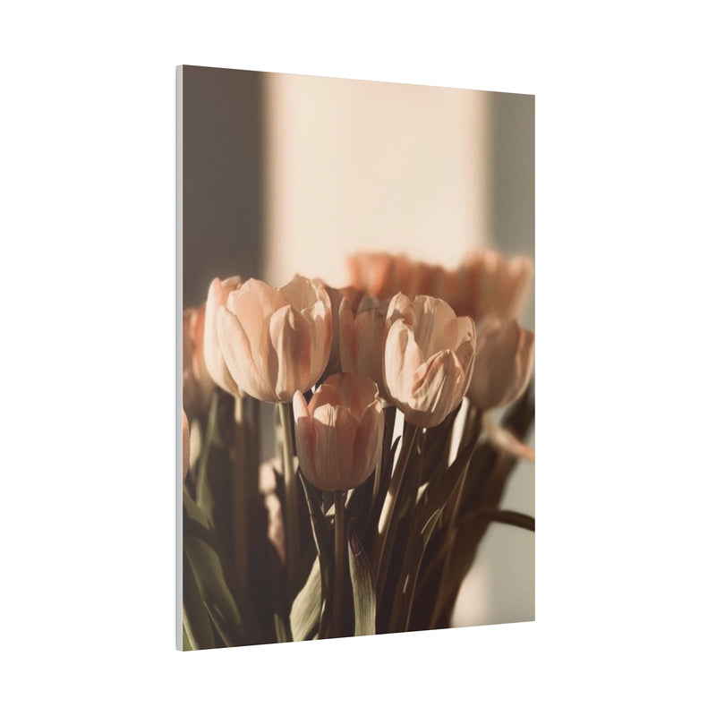 Sunrise Tulips Matte Canvas, Stretched