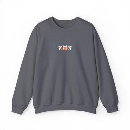 Coquette Pumpkin Embroidered Crewneck Sweatshirt