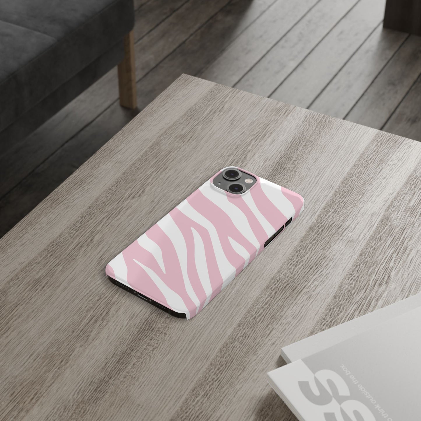 Pink Zebra Slim iPhone Case