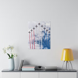 Red White and Blue Planes Matte Canvas, Stretched