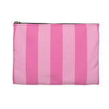 Pink Striped Accessory Pouch