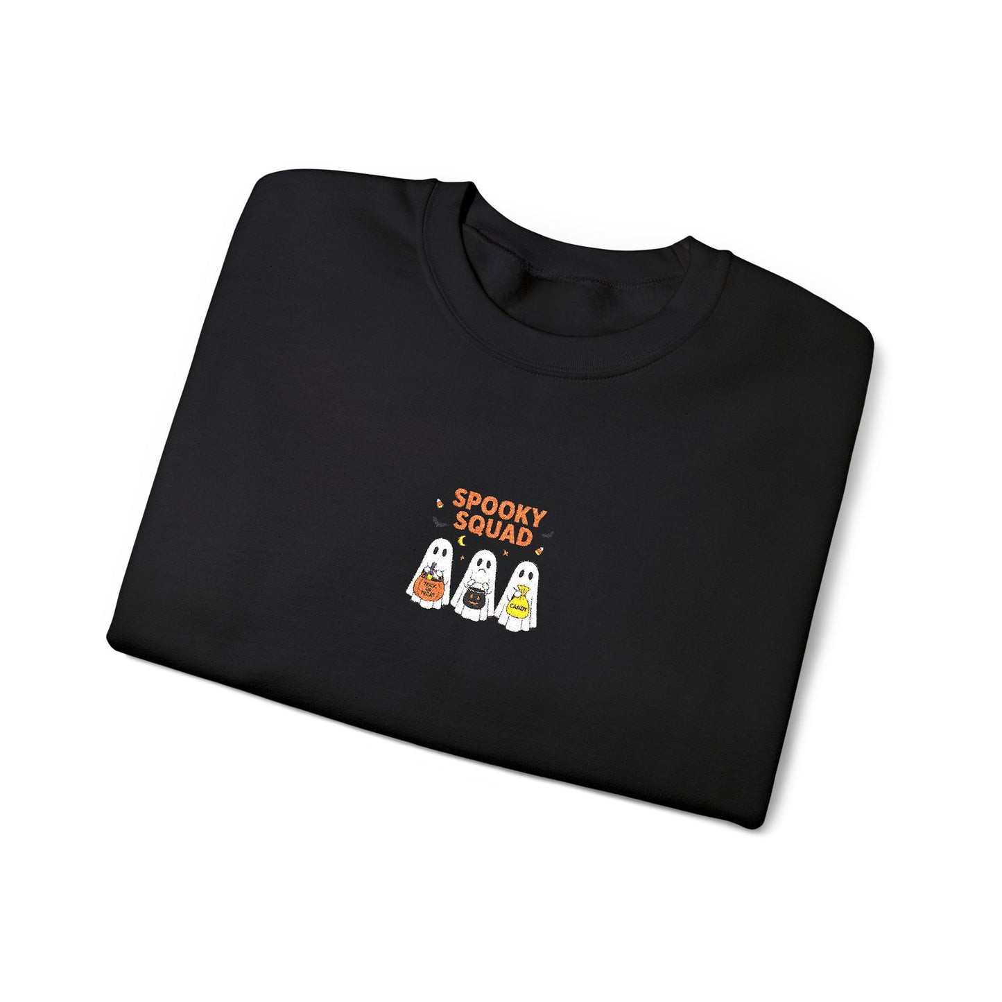 Spooky Squad Trick or Treat Embroidered Crewneck Sweatshirt