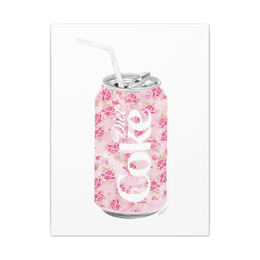 Rose Diet Coke Matte Canvas, Stretched