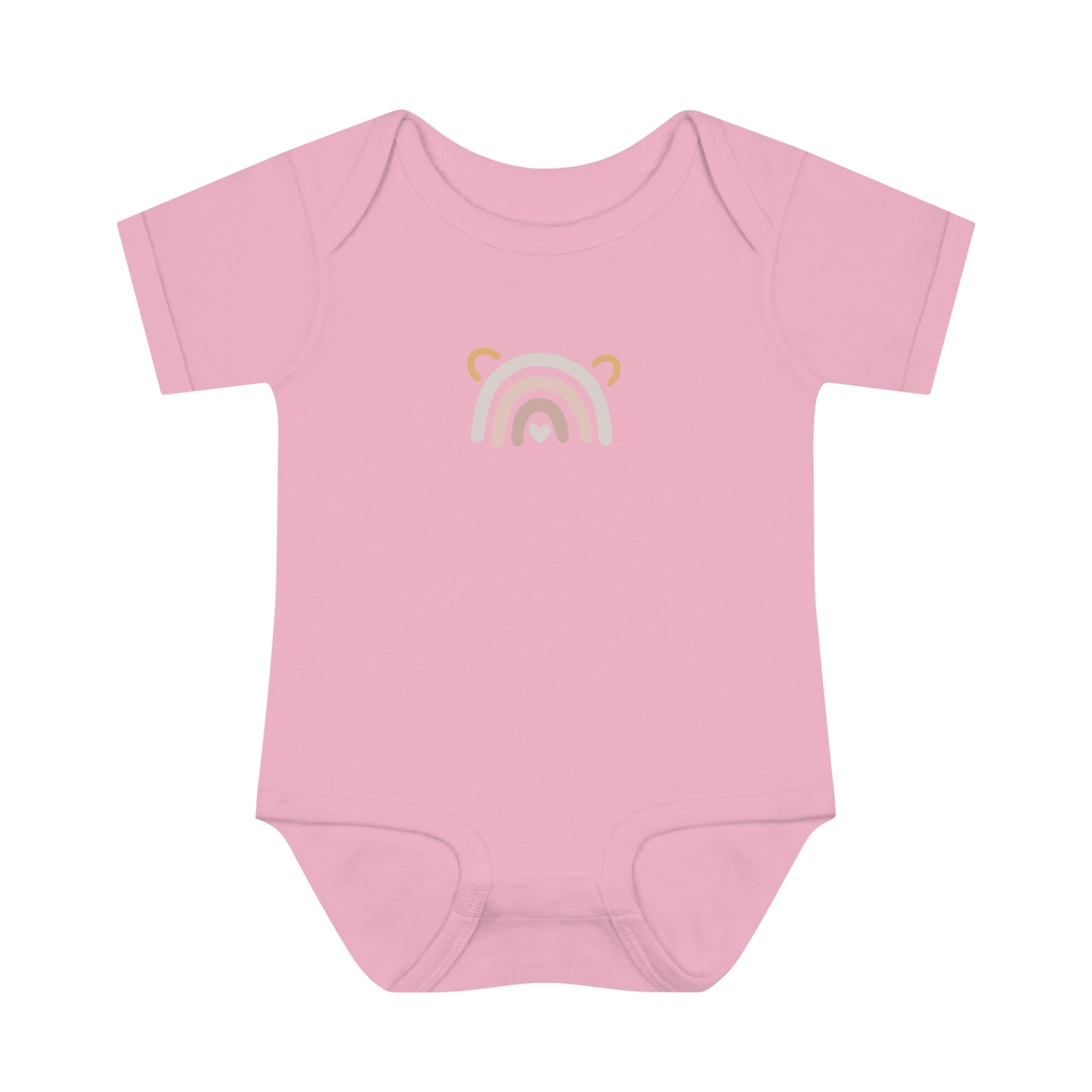 Rainbow Heart Baby Bodysuit