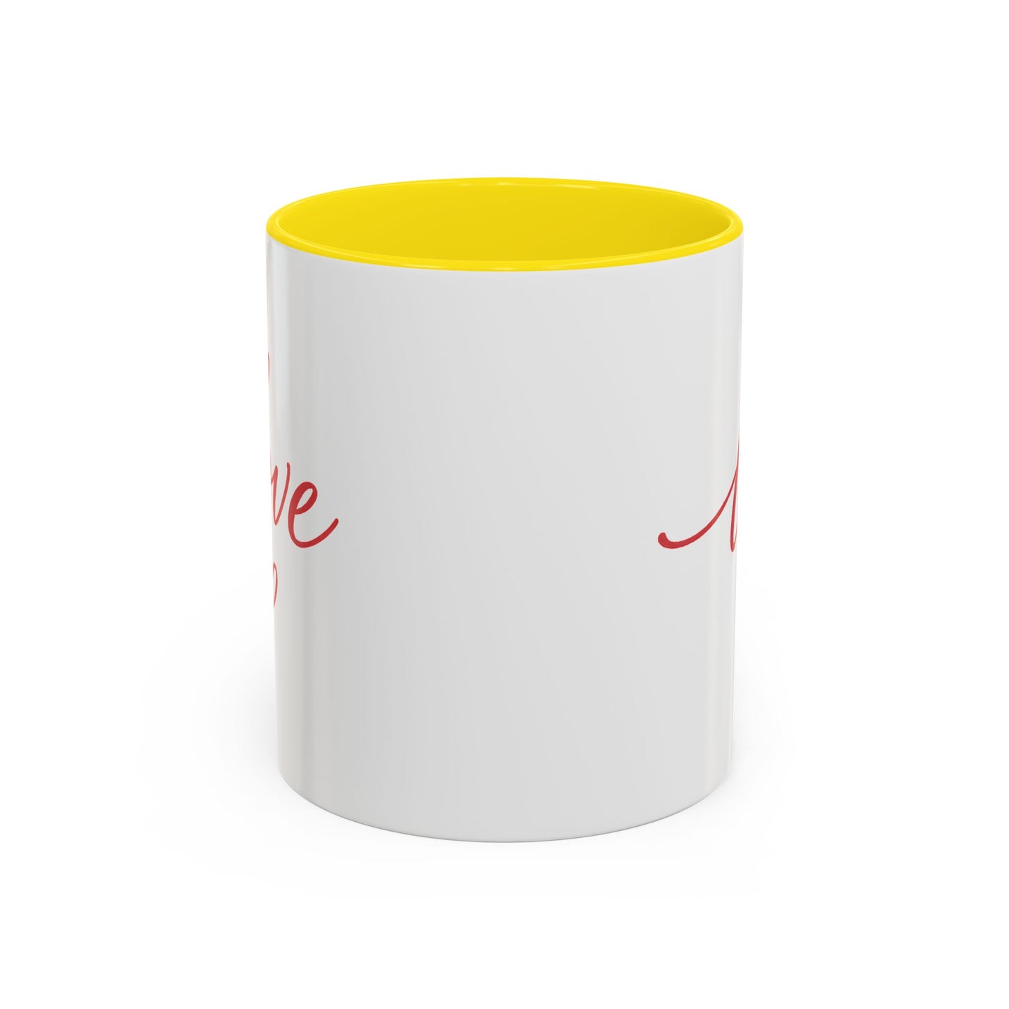 Love Script Accent Coffee Mug – Romantic Heart 11/15oz
