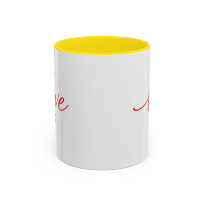 Love Script Accent Coffee Mug – Romantic Heart 11/15oz