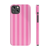 Pink Striped Slim iPhone Case