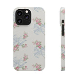 Rosa Beaux Blue Slim iPhone Case