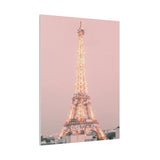 Sunset Paris Eiffel Tower Matte Canvas, Stretched