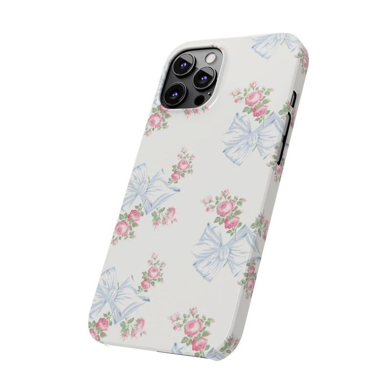 Rosa Beaux Blue Slim iPhone Case