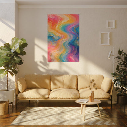 Rainbow Wave — Matte Canvas Wall Art