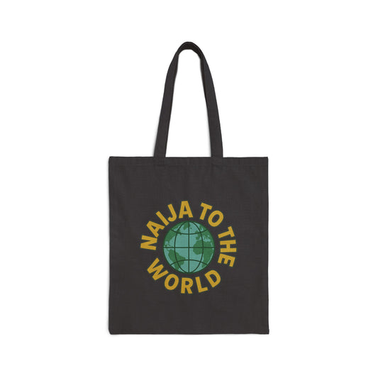Naija to the World 100% Cotton Canvas Tote Bag