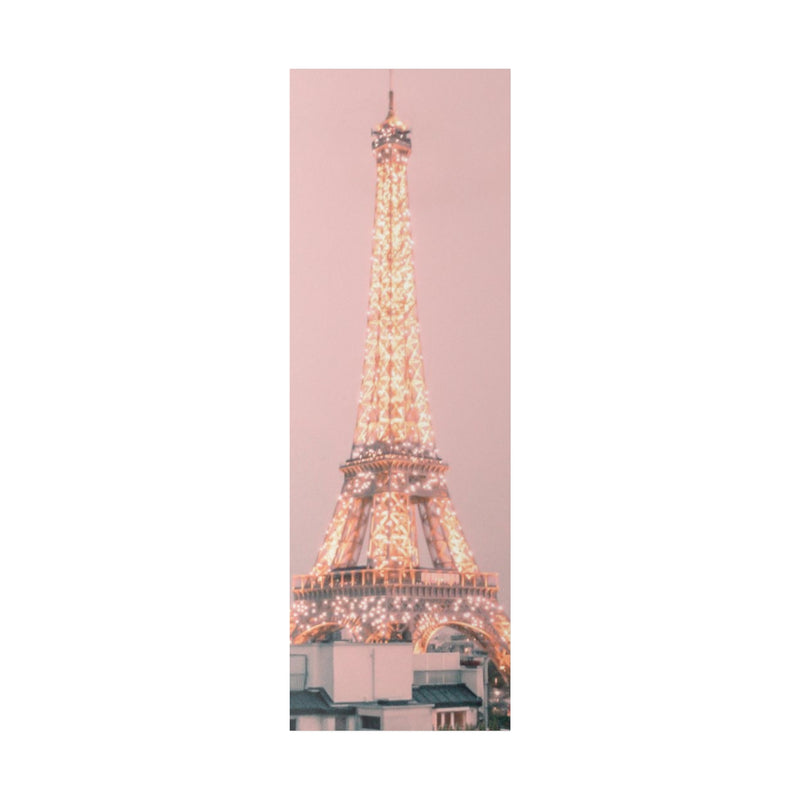 Sunset Paris Eiffel Tower Matte Canvas, Stretched