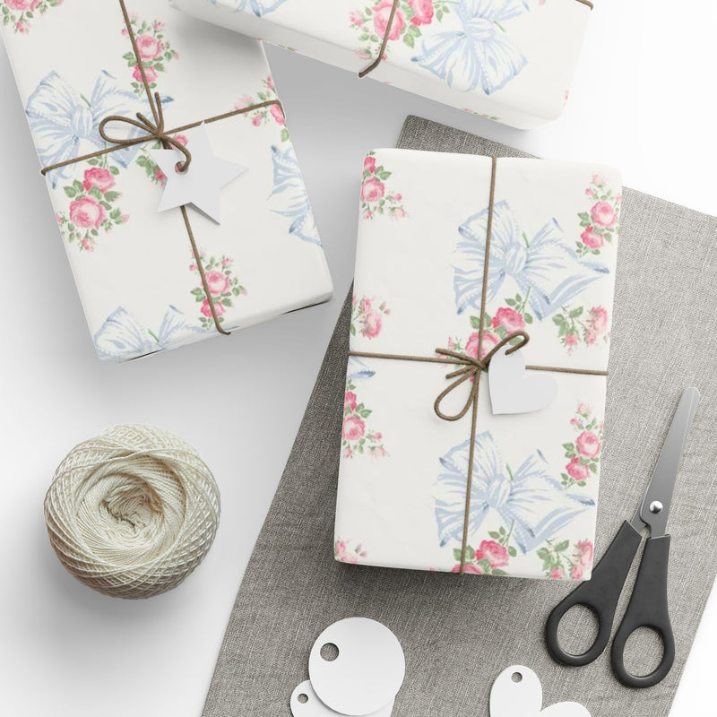 Rosa Beaux Blue Wrapping Papers