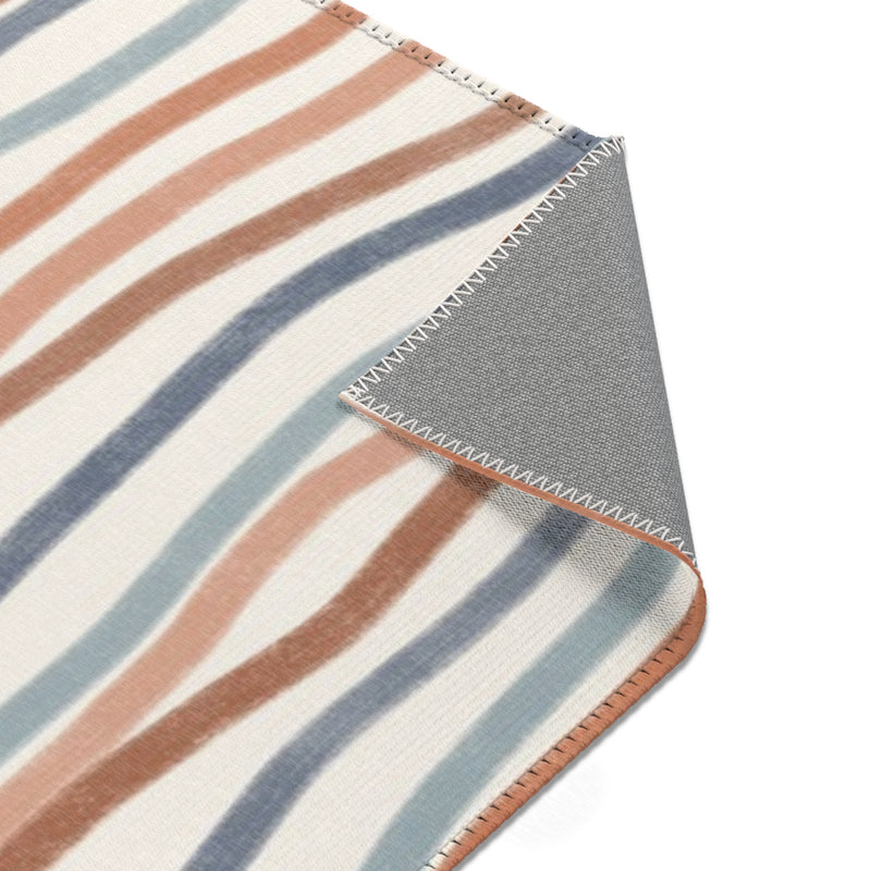 Denim Striped Area Rug