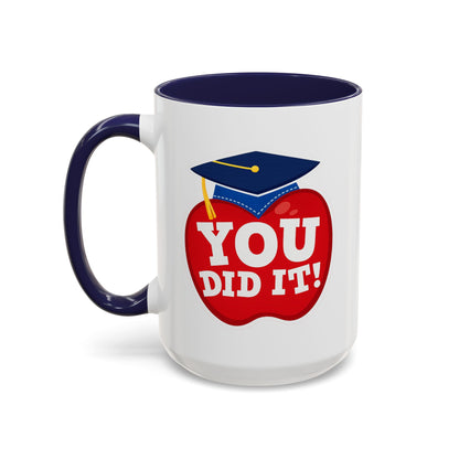 You Did It! Graduation Apple Accent Coffee Mug (11/15oz)